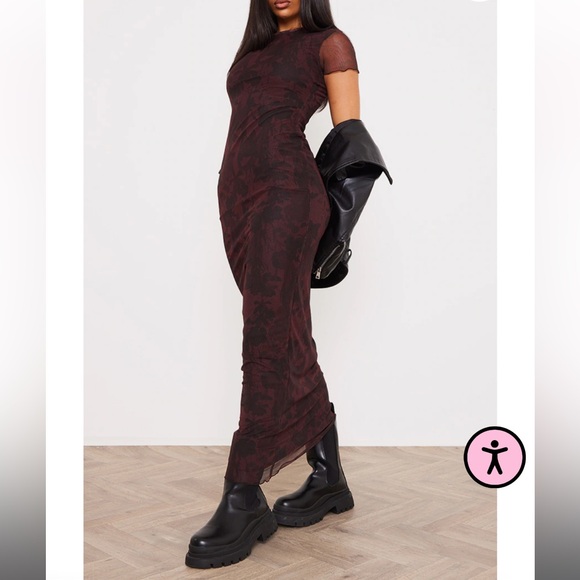 PLT Floral Mesh Maxi Dress - Picture 1 of 10
